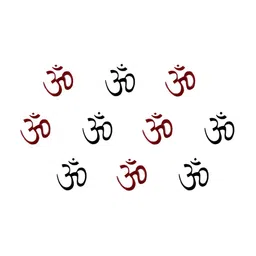Comet Busters Set of 10 Maroon & Black Bindis image 1