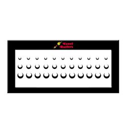 Comet Busters Black Crescent Shaped Bindis - 33 Pcs image 1