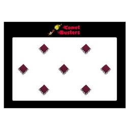 Comet Busters Set of 7 Embellished Designer Bindis - Maroon image 1