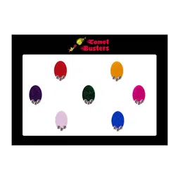 Comet Busters Multi-Coloured Set of 7 Stone Studded Bindis image 2