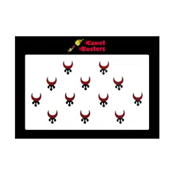 Comet Busters Set of 12 Maroon & Black Bindis image 2