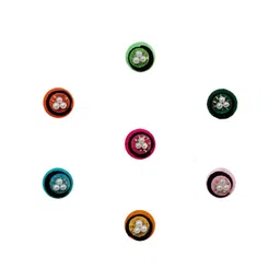 Comet Busters Multicolor Embellished Bindi - 7 Pcs image 2