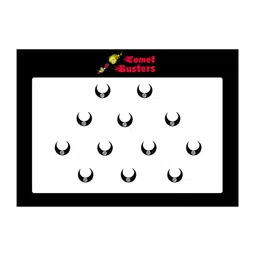 Comet Busters Black Set of 12 Stone Studded Bindis image 2