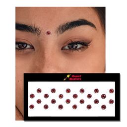 Comet Busters Maroon Set of 24 Stone Studded Bindis image 3