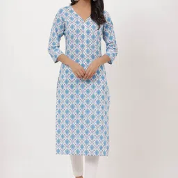 PARCHHAI Ethnic Motifs Printed Pure Cotton Kurta-25