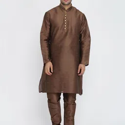 ROYAL KURTA Men Bronze-Toned Summer Sheers Kurta-picture-35