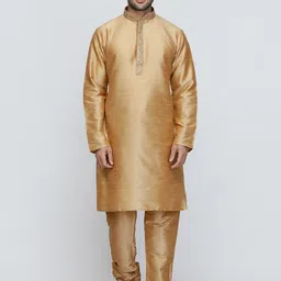 ROYAL KURTA Men Solid Dupion Silk Kurta-picture-12
