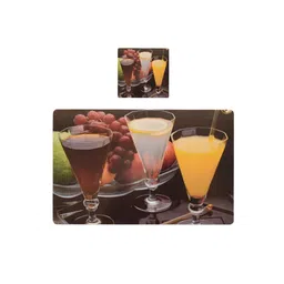Kuber Industries Set of 6 Brown Printed Table Placemats & Coasters Set image 5