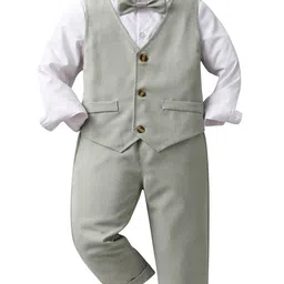 StyleCast Boys Green Checked 3 Piece Suit-picture-23