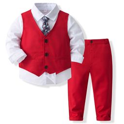 StyleCast x Revolte Boys Pure Cotton Single-Breasted Three Piece Suit-image-14