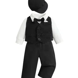 StyleCast Boys Black Shirt with Trousers And Waistcoat-image-110