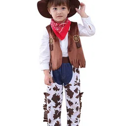 StyleCast Boys White Shirt with Trousers & Waistcoat With Hat-picture-16