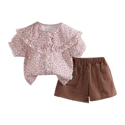StyleCast Girls Pink Abstract Printed Top with Trousers-image-34