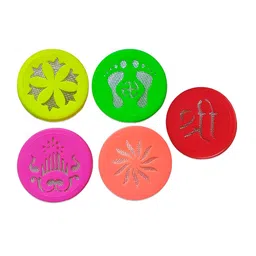 CraftVatika Assorted 21 Pieces Rangoli Making Tools Kit Set Festive Decor image 2