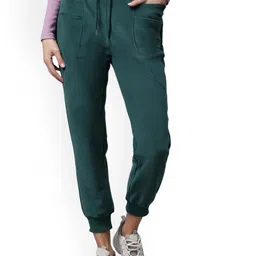 Global Republic Women Relaxed Straight Leg Wrinkle Free Mid-Rise Joggers Trousers-image-80