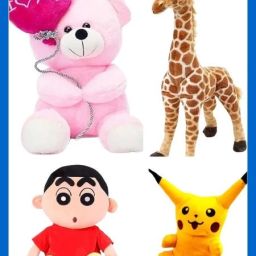 Soft Toy Sinchan Giraffe Pink color Teddy Pikachu Teddy Bear-1 - 25 cm-image-25