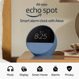 Alexa Echo Spot (2025 release), Smart alarm clock with vibrant sound and Bluetooth with Alexa Assistant Smart Speaker image 2