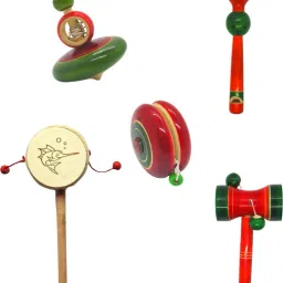Handmade Wooden Baby Rattles Natural Color Finished Wooden Rattles Rattle-image-9