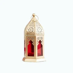 pallvi creations Yellow Metal Hanging Lantern Pack of 2 Yellow Metal Hanging Lantern image 2