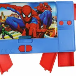 Spider Print Jumbo Compass Box for Boys Geometry Art Plastic Pencil Box-image-16