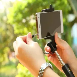 POZUB Cable Selfie Stick 2in1 Wired & Bluetooth Selfie Stick Universal Mobile Holder Tripod, Monopod, Monopod Kit, Tripod Ball Head, Tripod Bracket, Tripod Clamp, Tripod Kit image 5