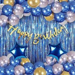 Blue Theme Happy Birthday Decoration items kit Combo for Boys, Husband-image-88