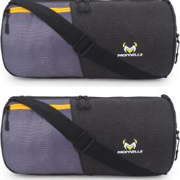 20 L Gym Duffel Bag - GYM DUFFLE BAG FOR INDOOR OUTDOOR SPORTS - Black, Grey, Black, Grey-image-77