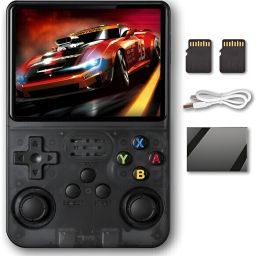HG WORLD R36S Retro15K+ Classic Video Games Portable Handheld Pocket Console,3.5" Screen NA GB with Super Contra & Many More Games-image-64