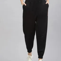 laabha Women Solid Black Track Pants-picture-40
