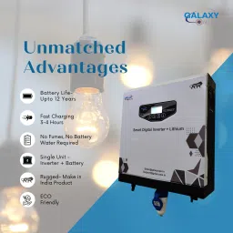 galaxy online 800 VA wall mounted Digital smart with Inbuilt Lithium Battery Pure Sine Wave Inverter image 4