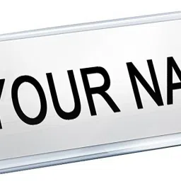 Plastic Acrylic V Shaped 2 Sided Display Stand Name Plate Name Plate-image-73