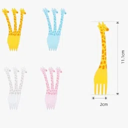 eagean Baby Party Fork, Dessert Fork, Salad Fork, Fruit Fork Plastic Baby Fork Set image 2