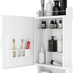 gloxy Wall Mount Cabinet with Mirror Door Soap/Toothbrush Holder/Rack/Organizer 12 inch 4 Bar Towel Rod-picture-47