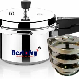 Aluminium Cooker with Stainless Steel Tatte Idly Stand 5 L Pressure Cooker & Pressure Pan-picture-31