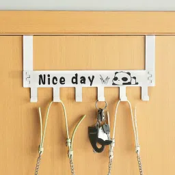 6 Hook Over The Door Hanger For Hanging Cloths, Hat Etc Door Hanger-63