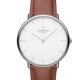 Nordgreen Men White Dial & Leather Straps Analogue Watch NR40SILEBRXX-6