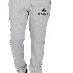 diwazzo Men Printed Silver Track Pants-picture-21