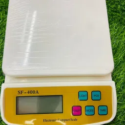 Tenant Electronic Digital 1Gram-10 Kg Weight Scale Lcd Kitchen Weight Scale Machine Measure for measuring fruits,shop,Food,Vegetable,vajan,offer,kata,weight machine Weighing Scale for grocery,kata,taraju,shop,computer kata,tarazu,jewellery,sabzi, Weighing scale (White) (adaptor included) Weighing Scale  (White) Weighing Scale image 2