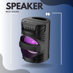 Clairbell Bluetooth Speaker with FM Radio, Mic, USB Pen Drive & RGB Ligh SpeakersGTT251 5 W Bluetooth Party Speaker-image-57