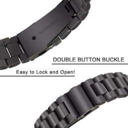 BinkSon Replacement Strap Compatible With FIRE-BOLT Talk Bsw004 &AMAZEFIT Bip5 & NOISE Caliber & BOAT Flash And Other Smartwatch With 22mm Buckle Size (LIST IN PHOTO)[Watch Not Included] Smart Watch Strap image 3