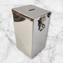 Stainless Steel Coin Box / Donation Peti / Gullak Coin Bank-image-84