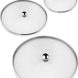 Stainless Beautyfull Lid/ Net Lid/Net Cover Set 3 Pcs Multi Purpose Use 8 inch, 10 inch, 11 inch Lid Set, Pack of 3-11