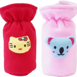 Plush Baby Feeding Bottle Cover with Animated Cartoon Design (60ML-125ML, Small)-15