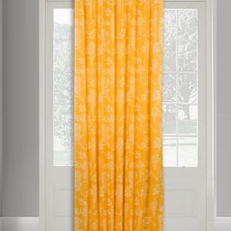 Fabindia Amaltas Yellow & White Floral Printed Long Door Curtain-image-54