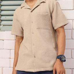 Kook N Keech Casual Constructs Waffle Knit Relaxed Fit Shirt-image-44