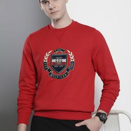 Tommy Hilfiger Pure Cotton Brand Logo Embroidered Sweatshirt-image-99