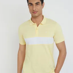 Park Avenue Cotton Rich Striped Polo Collar Slim Fit T-shirt-image-31