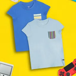 XY Life Girls Pack of 2 Playmate Super Combed Cotton T-shirt-50