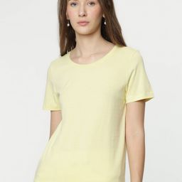 Marks & Spencer Women Solid Round Neck Cotton T-shirt-image-61