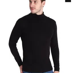 Gajraj Men Pack Of 2 High Neck Solid Slim Fit Cotton T-shirts-image-77
